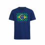 Ayrton Senna Men's Fanwear Flag T-Shirt - Navy T-shirts Midnight Blue
