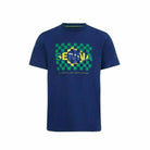Ayrton Senna Men's Fanwear Flag T-Shirt - Navy T-shirts Midnight Blue
