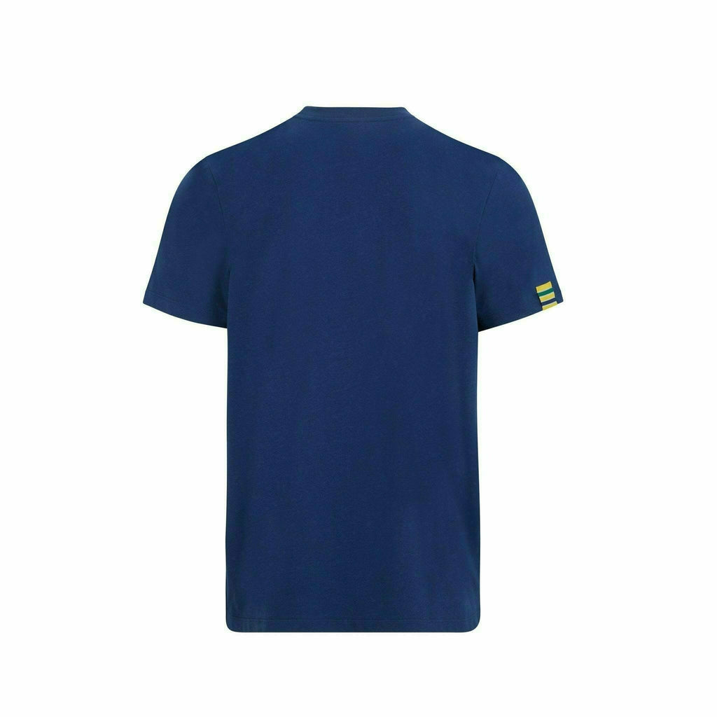Ayrton Senna Men's Fanwear Flag T-Shirt - Navy T-shirts Midnight Blue