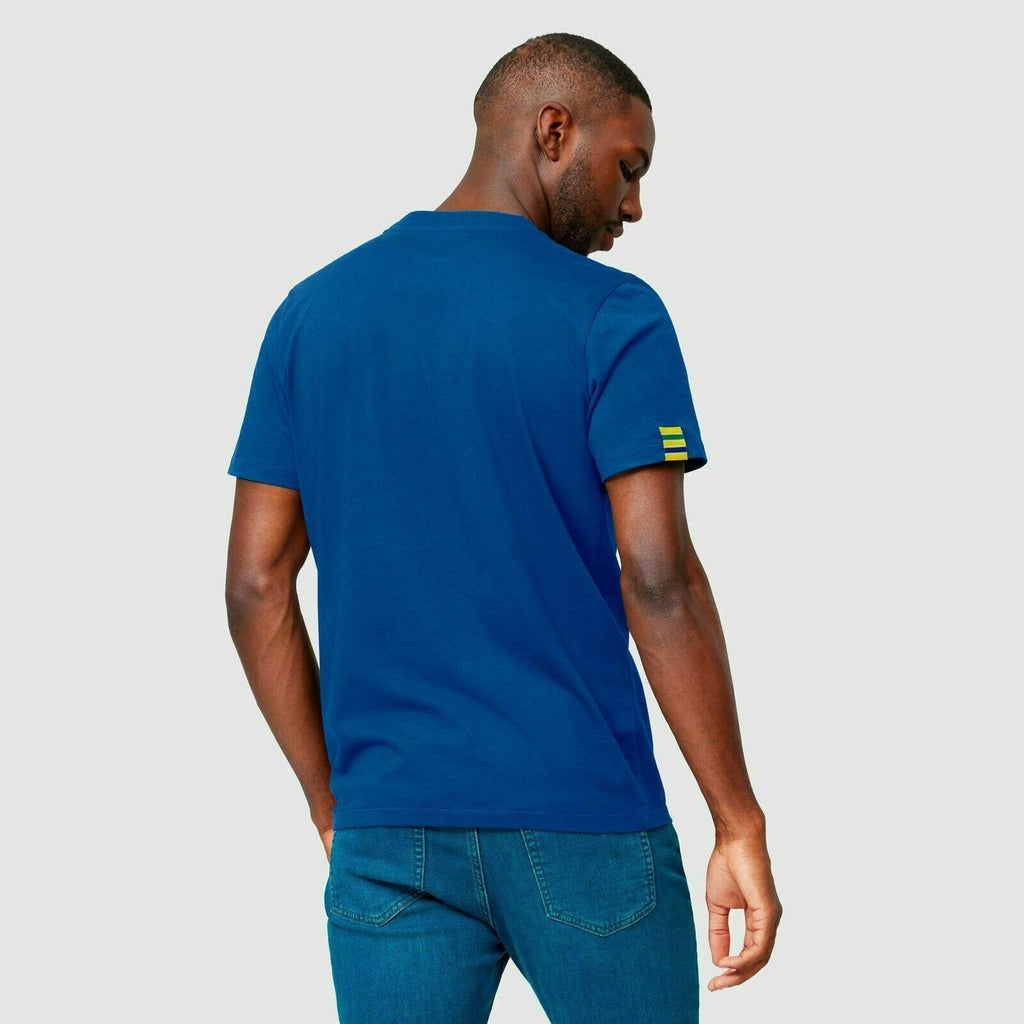 Ayrton Senna Men's Fanwear Flag T-Shirt - Navy T-shirts Lavender