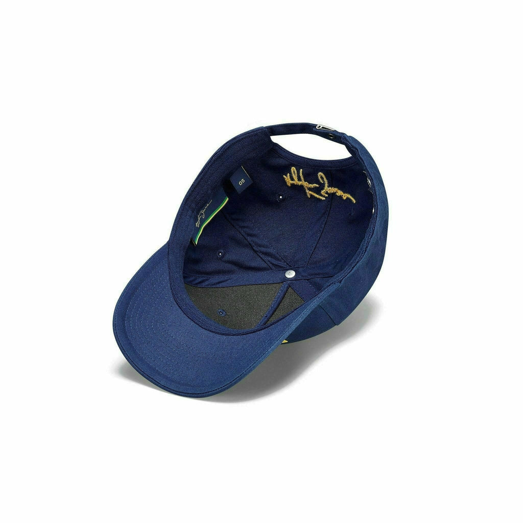 Ayrton Senna Logo Baseball Hat - Navy/Green Hats Dark Slate Gray