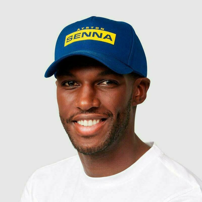 Ayrton Senna Logo Baseball Hat - Navy/Green Hats Dark Slate Gray