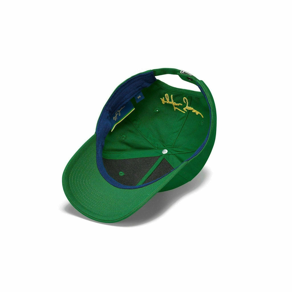 Ayrton Senna Logo Baseball Hat - Navy/Green Hats Dark Slate Gray