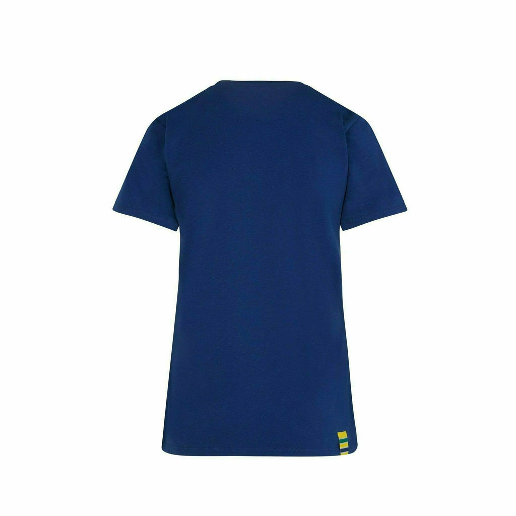 Ayrton Senna Women's Fanwear Logo T-Shirt- Navy T-shirts Midnight Blue
