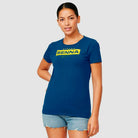 Ayrton Senna Women's Fanwear Logo T-Shirt- Navy T-shirts Midnight Blue