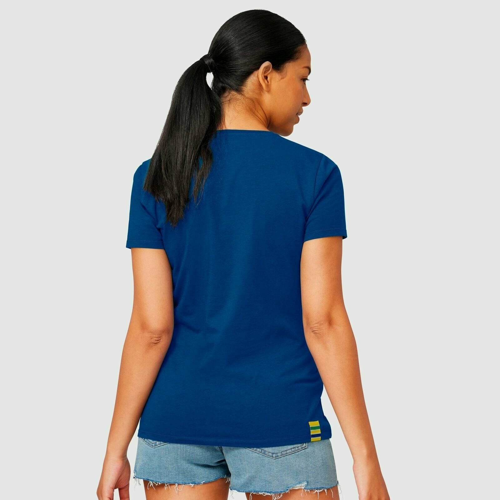 Ayrton Senna Women's Fanwear Logo T-Shirt- Navy T-shirts Midnight Blue