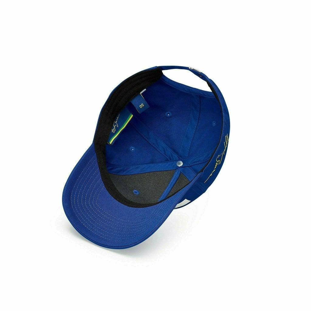 Ayrton Senna Replica Nacional Baseball Hat- Blue Hats Midnight Blue