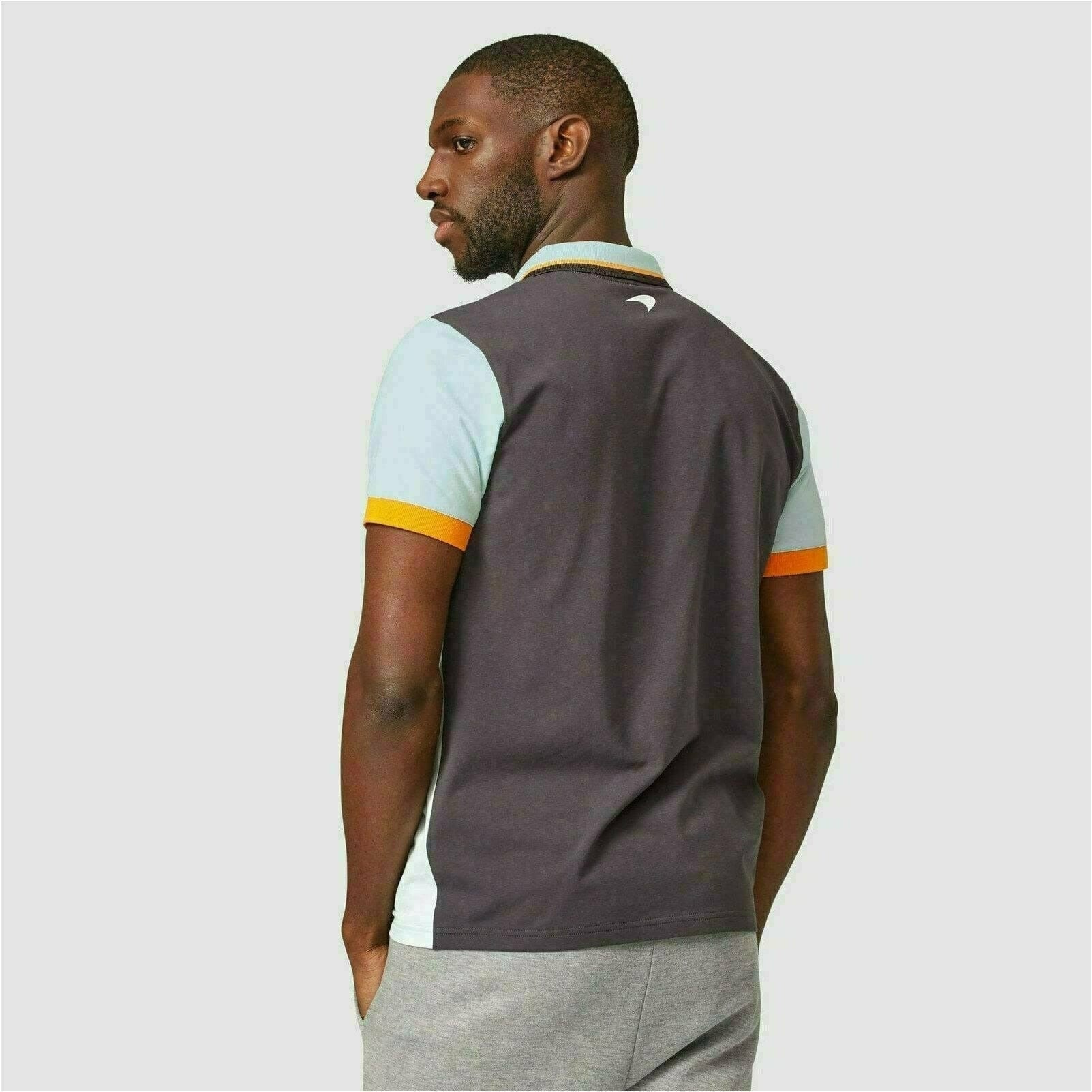 McLaren F1 Gulf Collaboration Men's Classic Polo Shirt -Light Blue Polos Dark Slate Gray