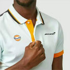 McLaren F1 Gulf Collaboration Men's Classic Polo Shirt -Light Blue Polos Light Gray