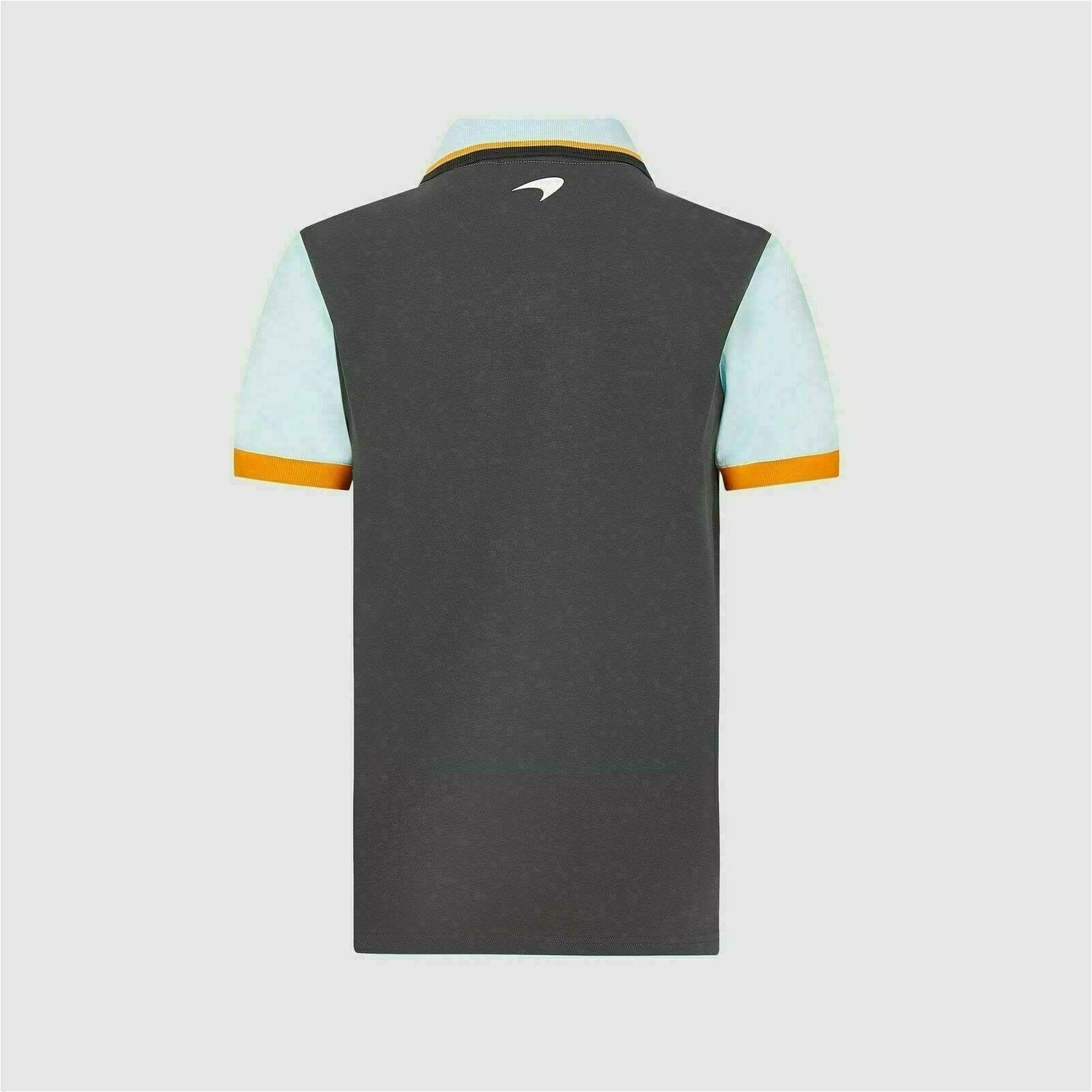 McLaren F1 Gulf Collaboration Men's Classic Polo Shirt -Light Blue Polos Dark Slate Gray