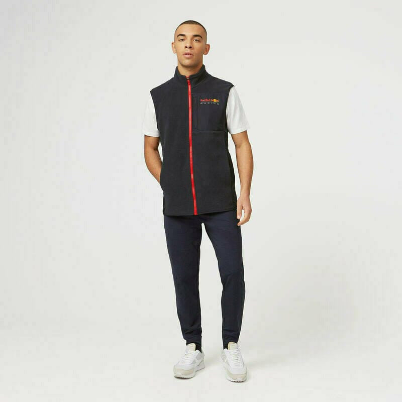 Red Bull Racing F1 Men's Fleece Vest - Navy Vest Beige