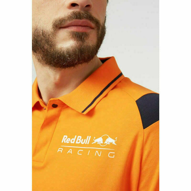 Red Bull Racing F1 Men's Max Verstappen Polo Shirt - Orange Polos Goldenrod
