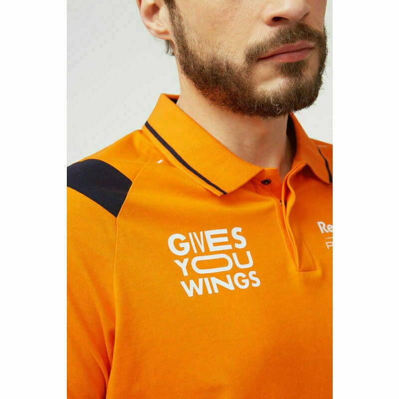 Red Bull Racing F1 Men's Max Verstappen Polo Shirt - Orange Polos Chocolate
