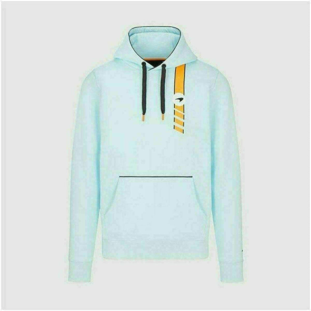 McLaren F1 Gulf Collaboration Racing Stripe Hooded Sweatshirt-Light Blue Hoodies Lavender