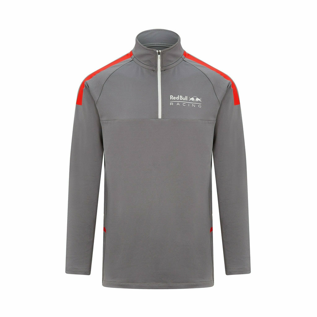 Red Bull Racing F1 Men's Long Sleeve Zip Tech T-Shirt T-shirts Dim Gray