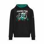 Mercedes Benz AMG Petronas F1 Kids Lewis Hamilton #44 Hoodie -Youth Black Hoodies Black