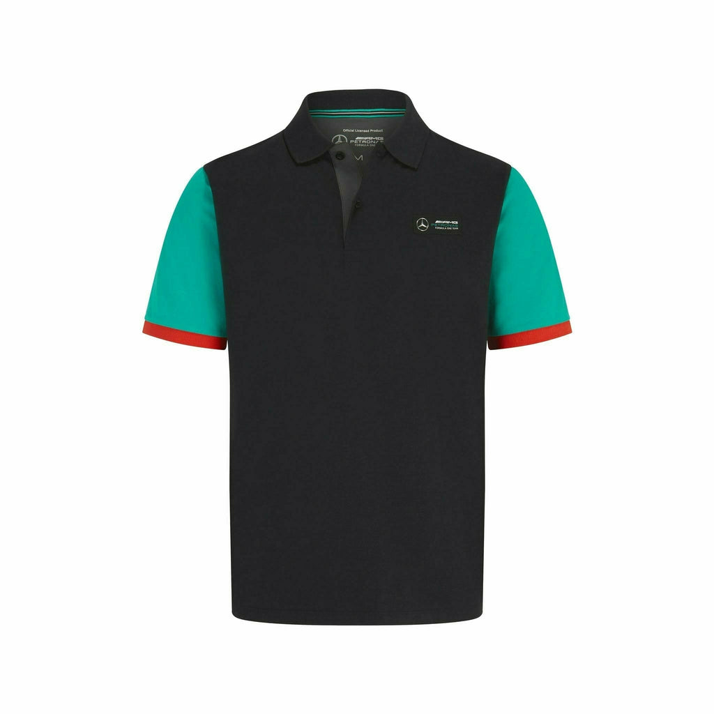 Mercedes Benz AMG Petronas F1 Men's Color Block Polo Shirt -Multicolor Polos Dark Slate Gray