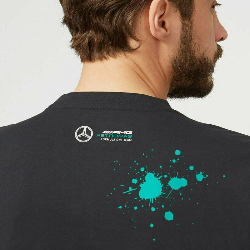 Mercedes Benz AMG Petronas F1 Men's Lewis Hamilton #44 T-Shirt -Black/White T-shirts Light Gray