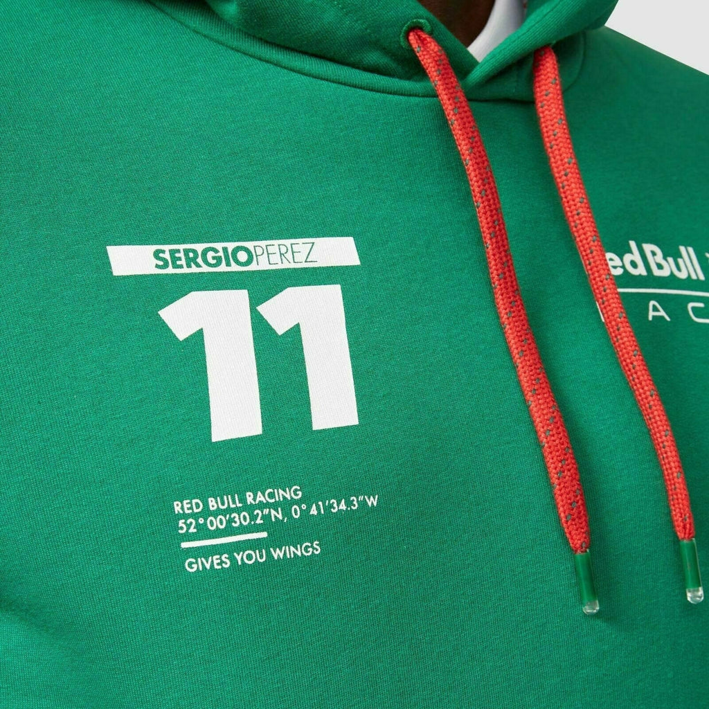 Red Bull Racing F1 Sergio Perez Hooded Sweatshirt-Green Hoodies Sea Green