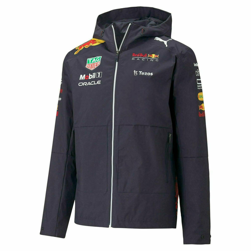 Red Bull Racing F1 Men's 2022 Team Rain Jacket - Navy Jackets Dark Slate Gray