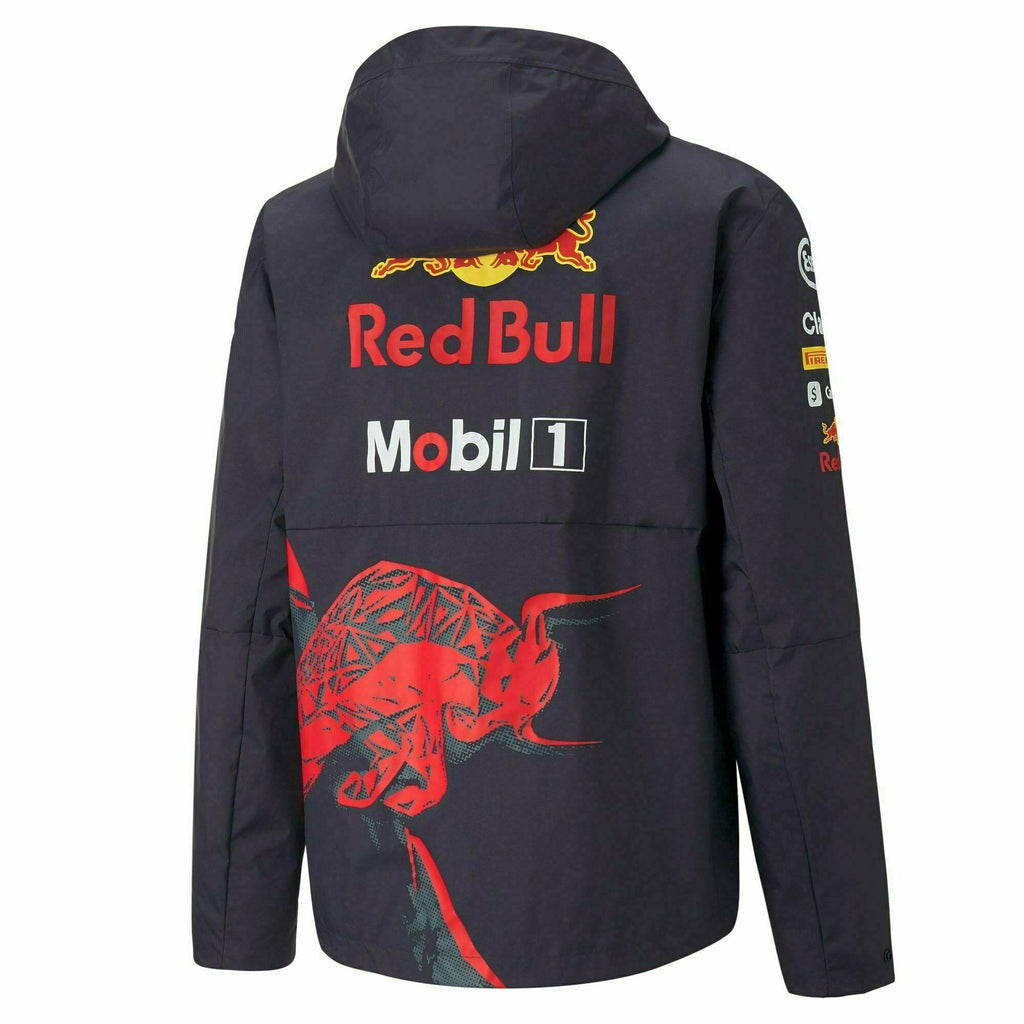 Red Bull Racing F1 Men's 2022 Team Rain Jacket - Navy Jackets Dark Slate Gray