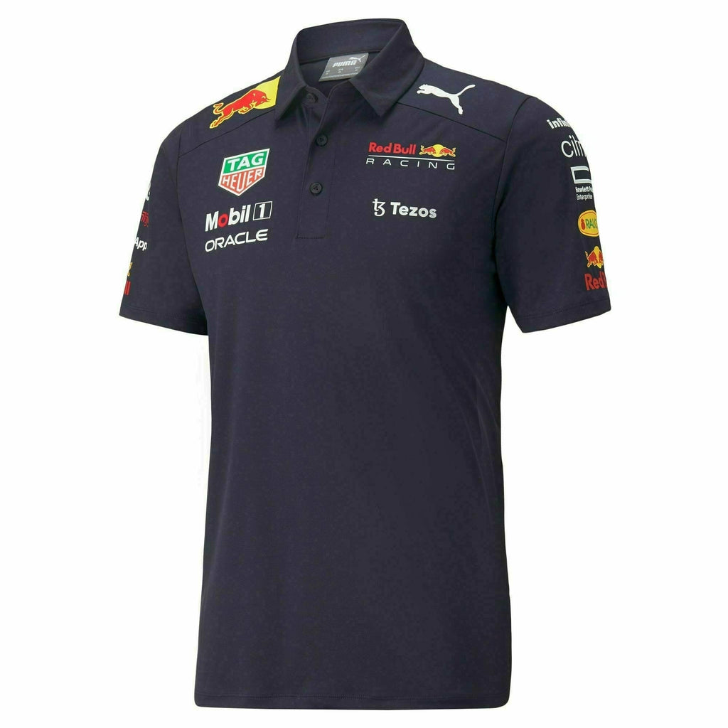 Red Bull Racing F1 Men's 2022 Team Polo Shirt- Navy Polos Dark Slate Gray