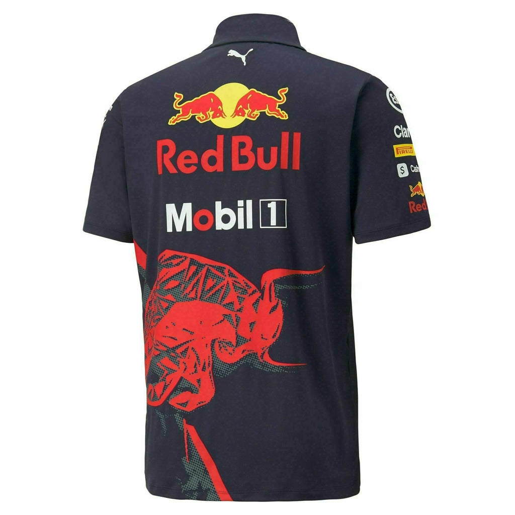 Red Bull Racing F1 Men's 2022 Team Polo Shirt- Navy Polos Dark Slate Gray