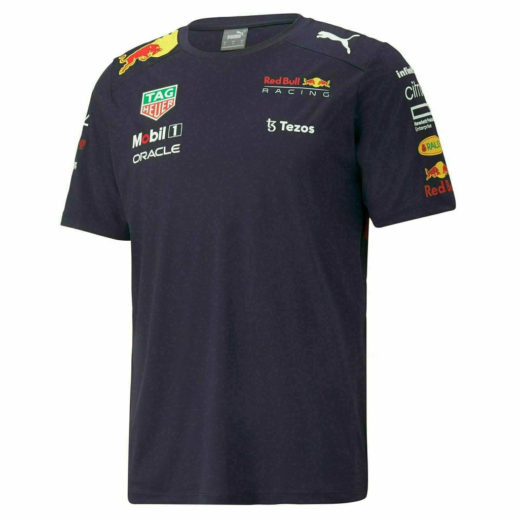 Red Bull Racing F1 Men's 2022 Team T-Shirt- Navy T-shirts Dark Slate Gray