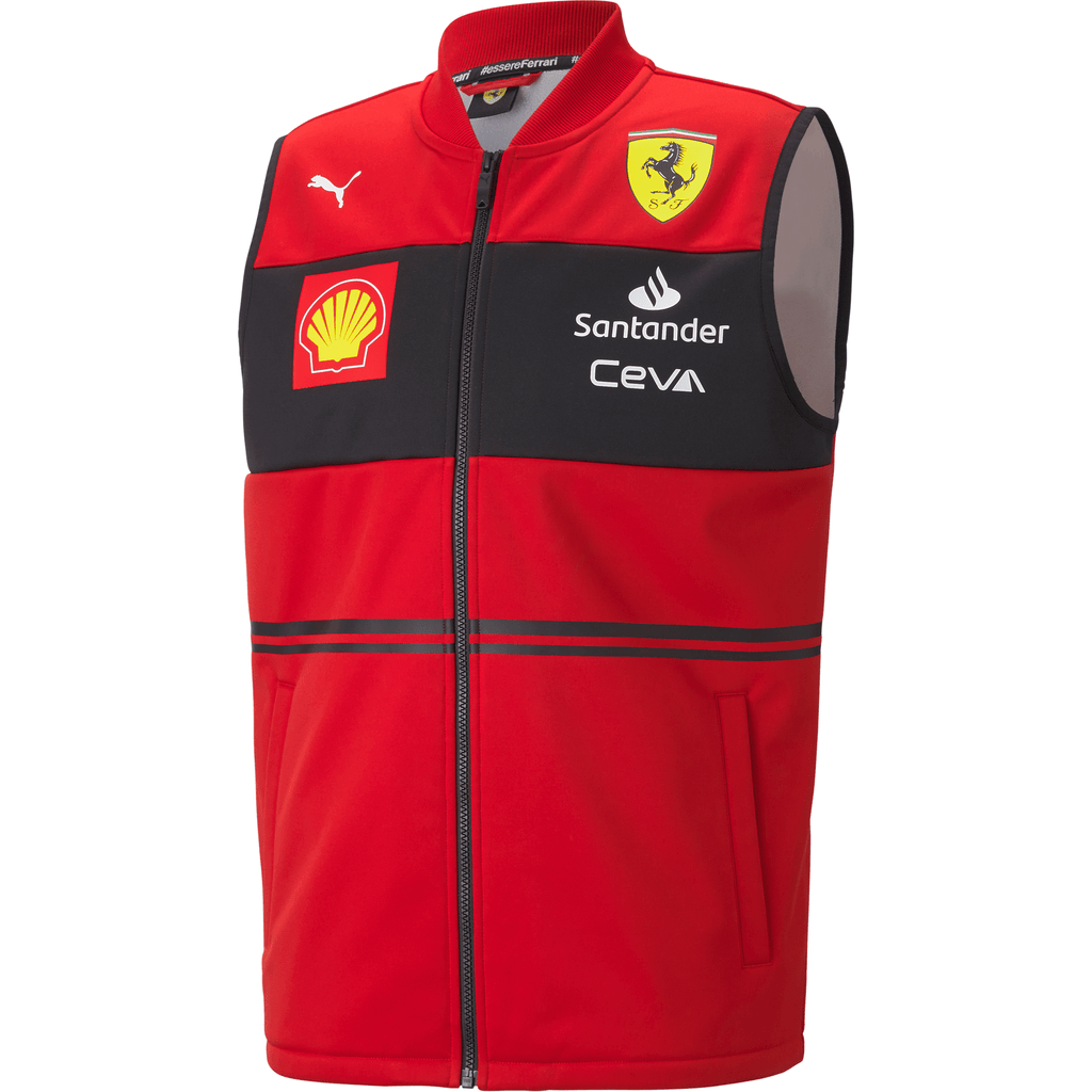 Scuderia Ferrari F1 Men's 2022 Team Vest - Red Vest Firebrick