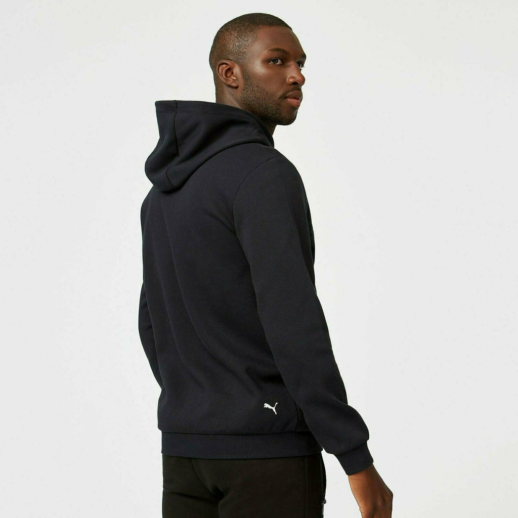 BMW Motorsports Men's Team Full Zip Hooded Sweatshirt- Gray Hoodies Black