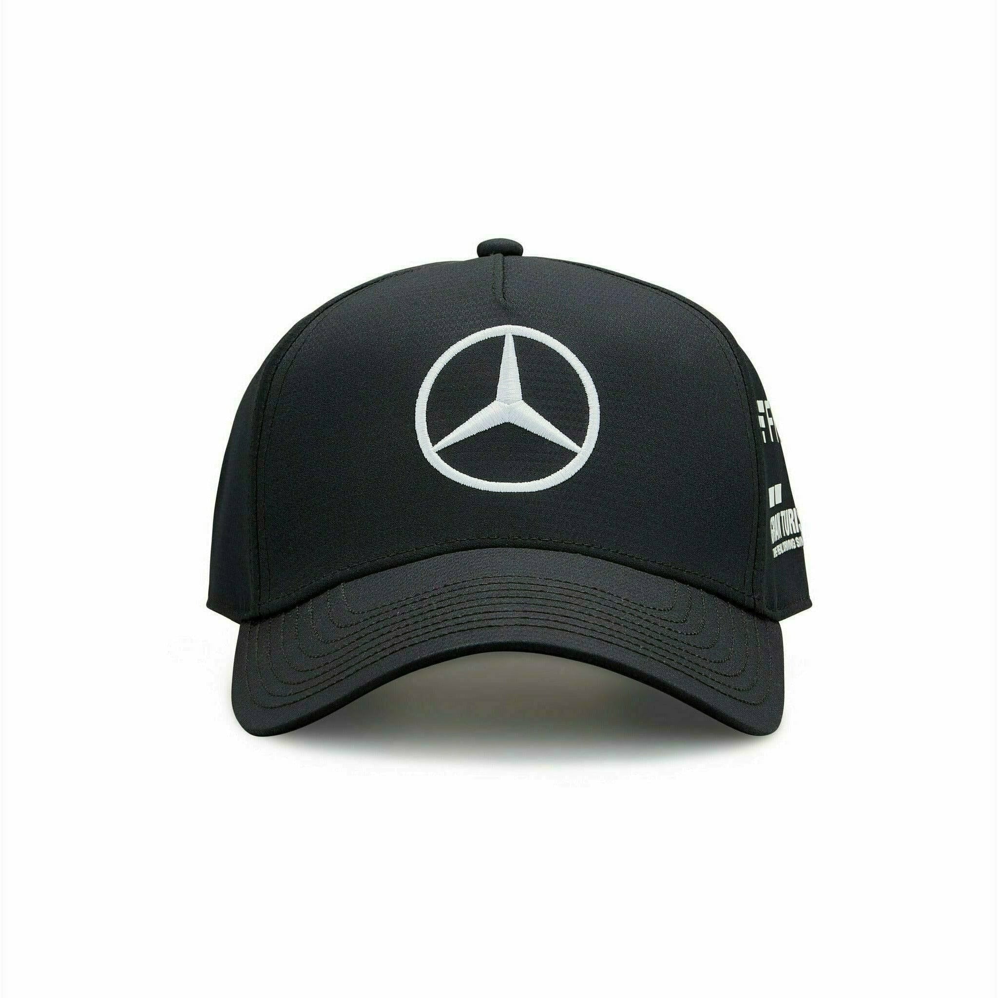 Mercedes Benz AMG Petronas F1 Lewis Hamilton Baseball Hat White Black CMC Motorsports