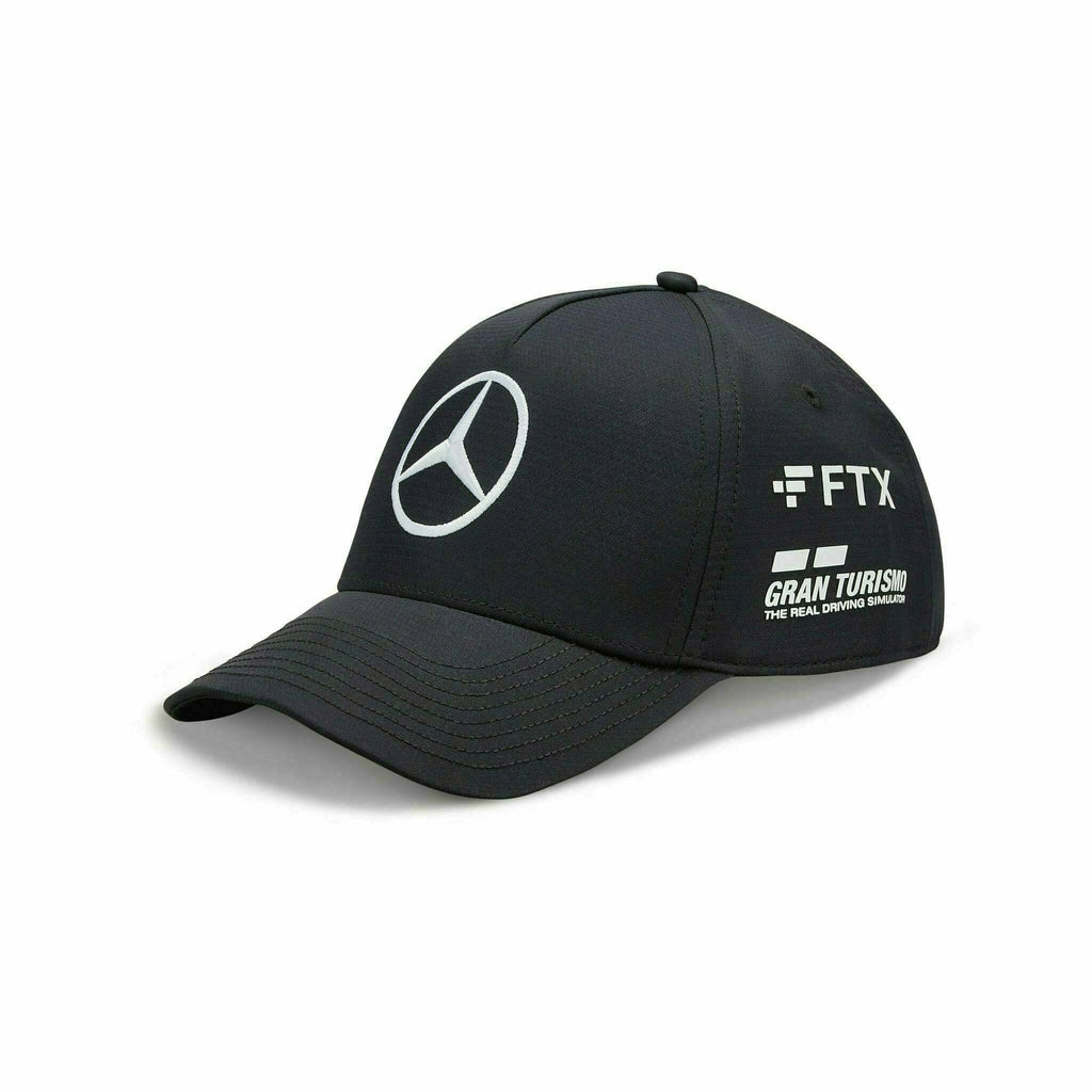 Mercedes Benz AMG Petronas F1 2022 Lewis Hamilton Baseball Hat- White/Black/Purple Hats Dark Slate Gray