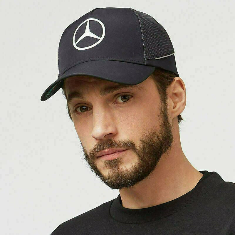 Mercedes Benz AMG Petronas F1 2022 Team Baseball Hat- Black/White Hats Light Gray