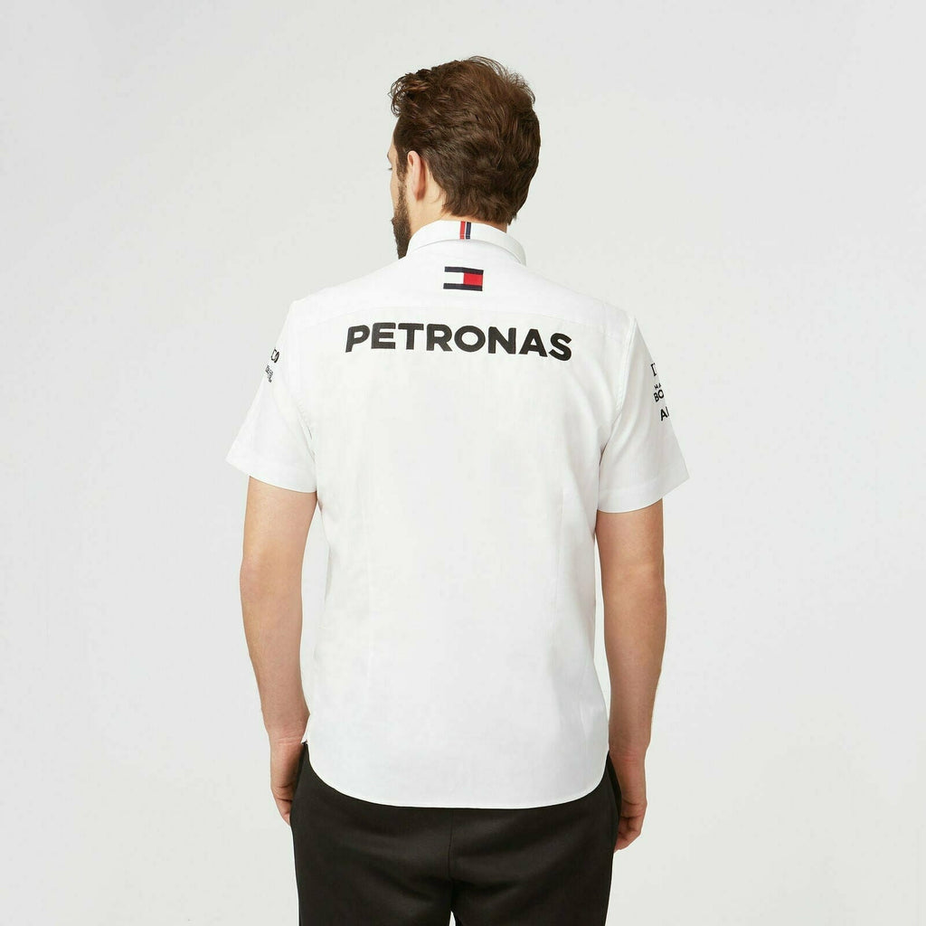 Mercedes Benz AMG Petronas F1 2022 Team Button Down Shirt- White Shirts Lavender