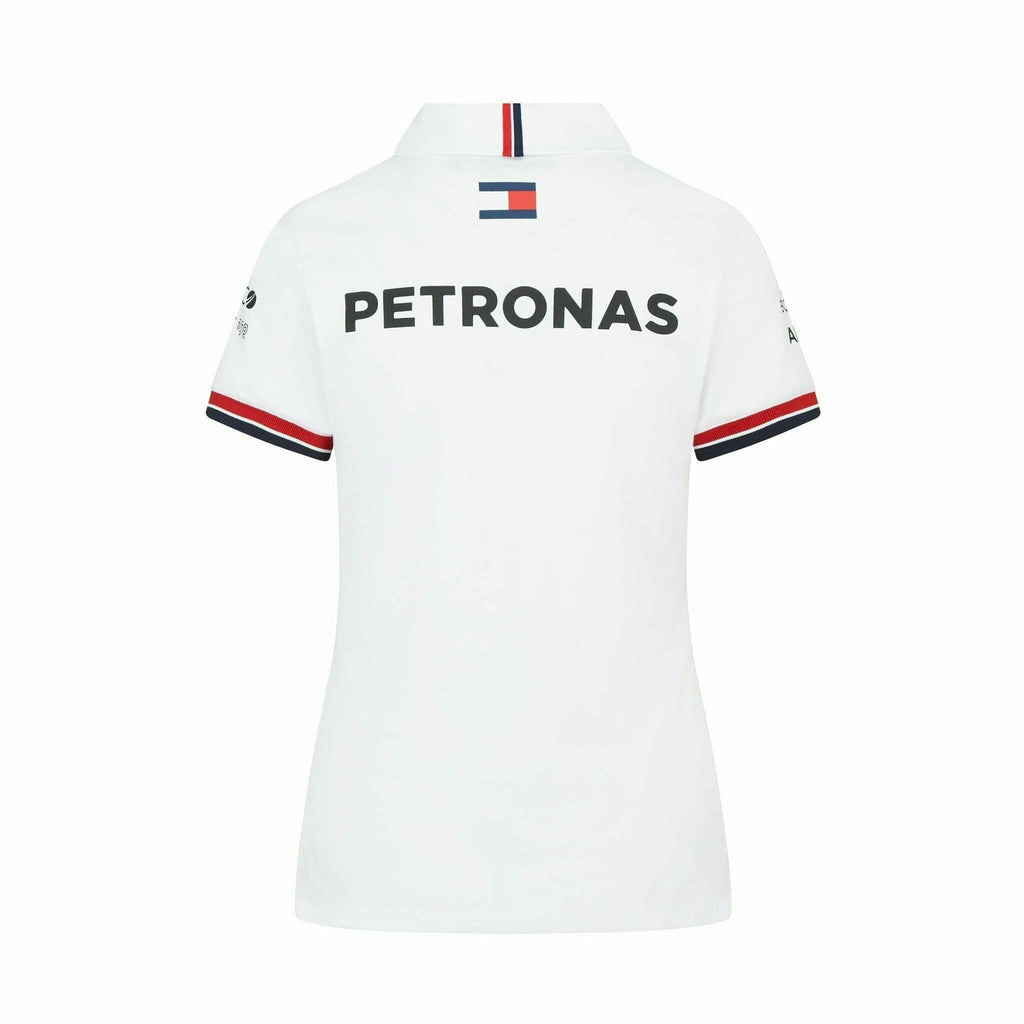 Mercedes Benz AMG Petronas F1 2022 Women's Team Polo Shirt - Black/White Polos White Smoke