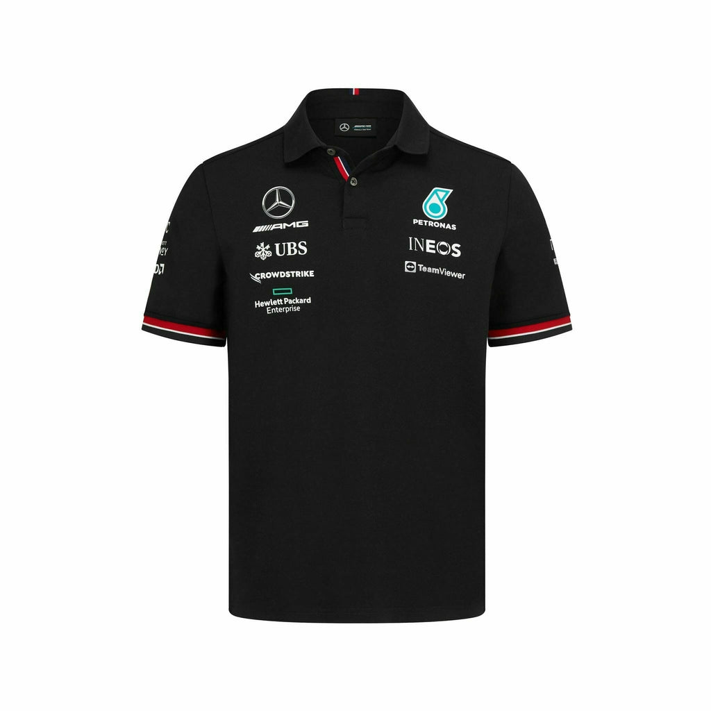 Mercedes-AMG Petronas F1 2022 Team Polo - Black/White Polos Black