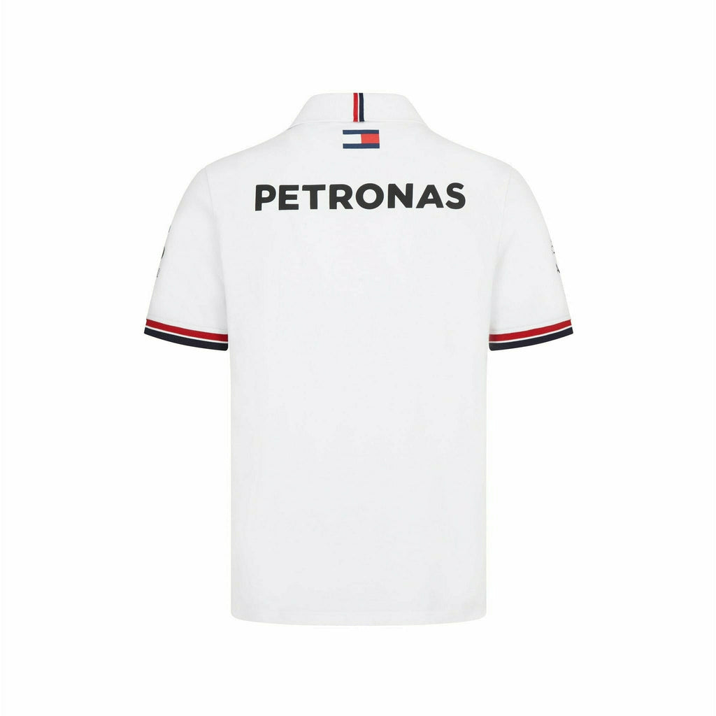 Mercedes-AMG Petronas F1 2022 Team Polo - Black/White Polos White Smoke