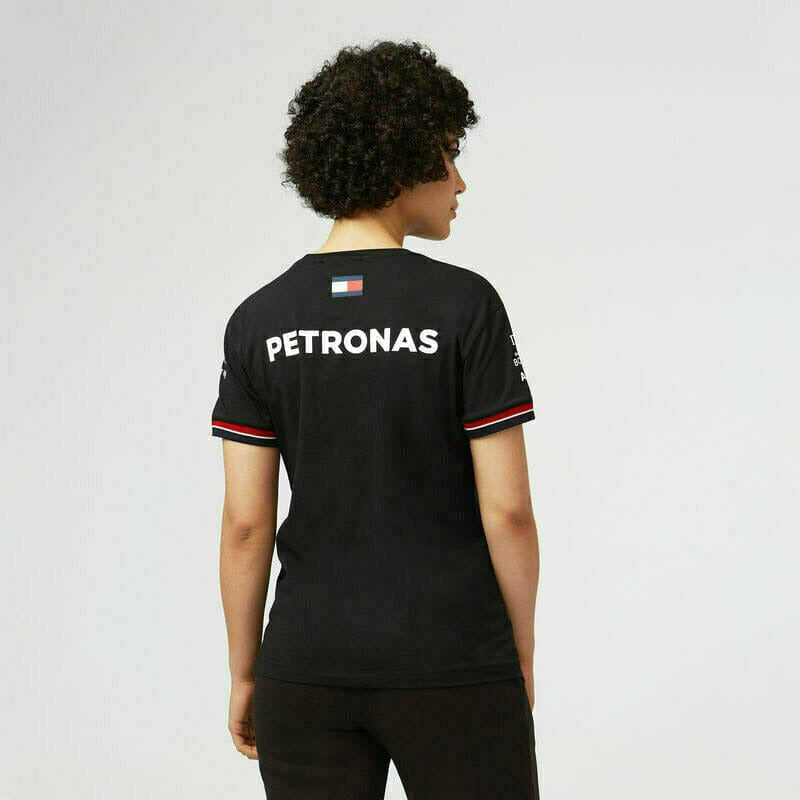 Mercedes Benz AMG Petronas F1 2022 Women's Driver T-Shirt - Black/White T-shirts Black
