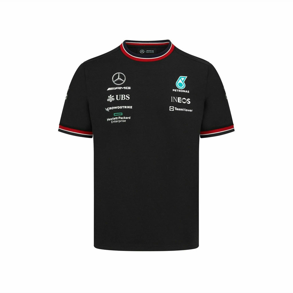 Mercedes Benz AMG Petronas F1 2022 Kids Driver T-Shirt - Black/White T-shirts Black