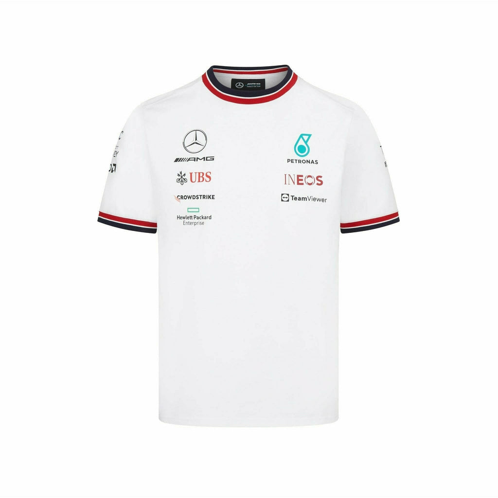 Mercedes Benz AMG Petronas F1 2022 Kids Driver T-Shirt - Black/White T-shirts White Smoke