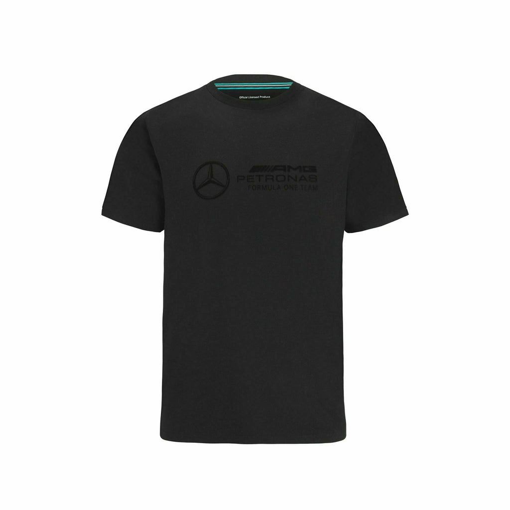 Mercedes Benz AMG Petronas F1 Unisex Stealth Large Logo T-Shirt -Black T-shirts Dark Slate Gray
