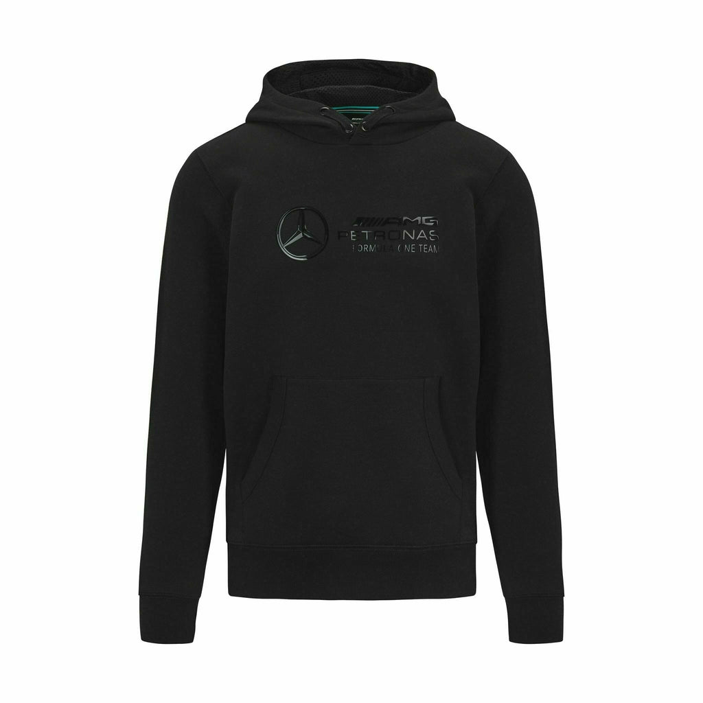 Mercedes Benz AMG Petronas F1 Unisex Stealth Large Logo Hoodie -Black Hoodies Black