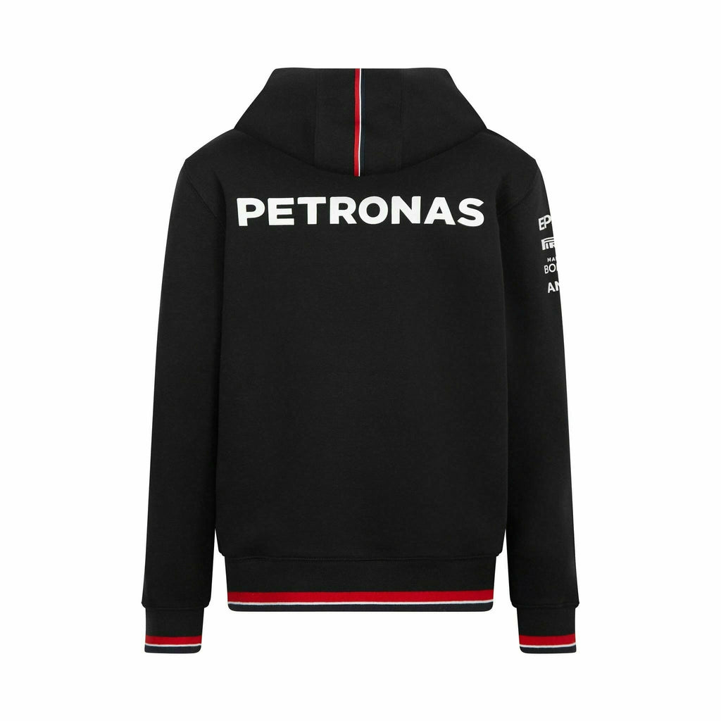Mercedes Benz AMG Petronas F1 2022 Kids Team Hooded Sweatshirt- Black Hoodies Black