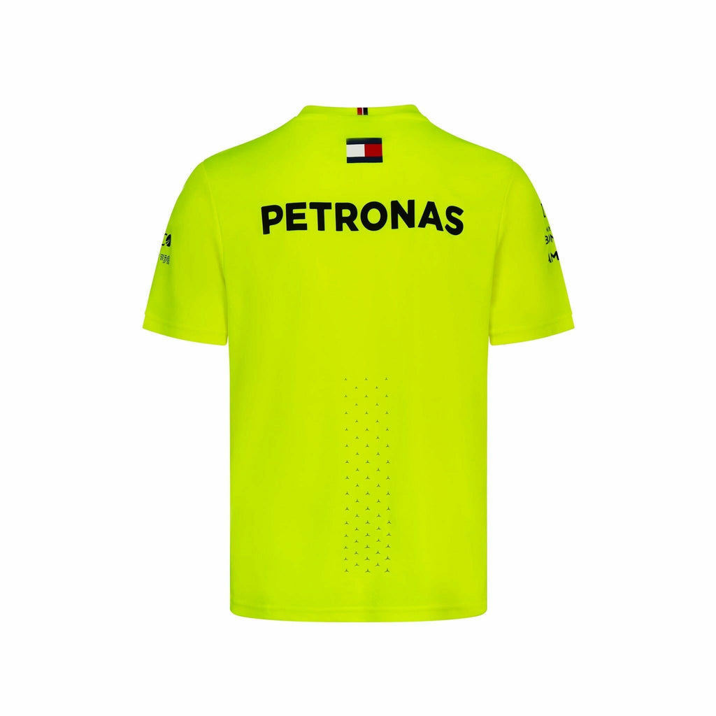 Mercedes Benz AMG Petronas F1 2022 Men's Set Up Driver T-Shirt - Yellow T-shirts Green Yellow