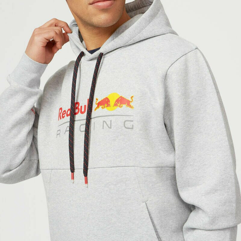 Red Bull Racing F1 Pull Over Hooded Sweatshirt- Gray Hoodies Light Gray