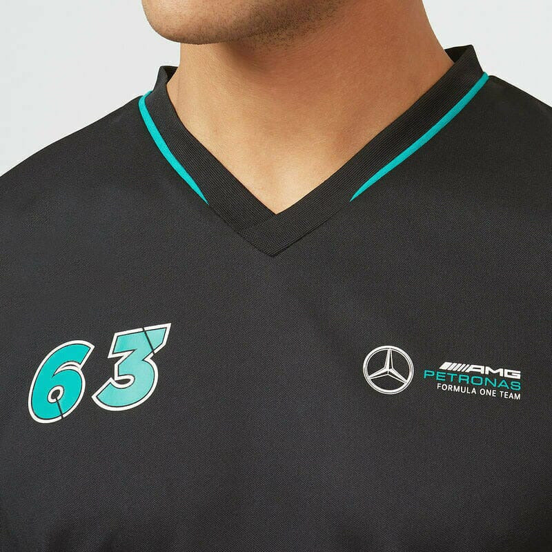 Mercedes Benz AMG Petronas F1 George Russell #63 Sports T-Shirt-Black T-shirts Dark Slate Gray