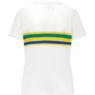 Ayrton Senna Women's Helmet Striped T-Shirt T-shirts White Smoke
