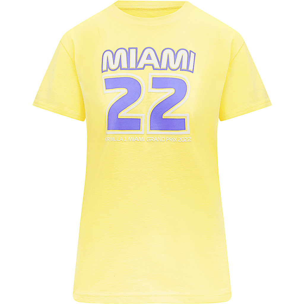 Formula 1 Tech Collection F1 Miami GP Women's Pastel T-Shirt- Pink/Yellow T-shirts Khaki