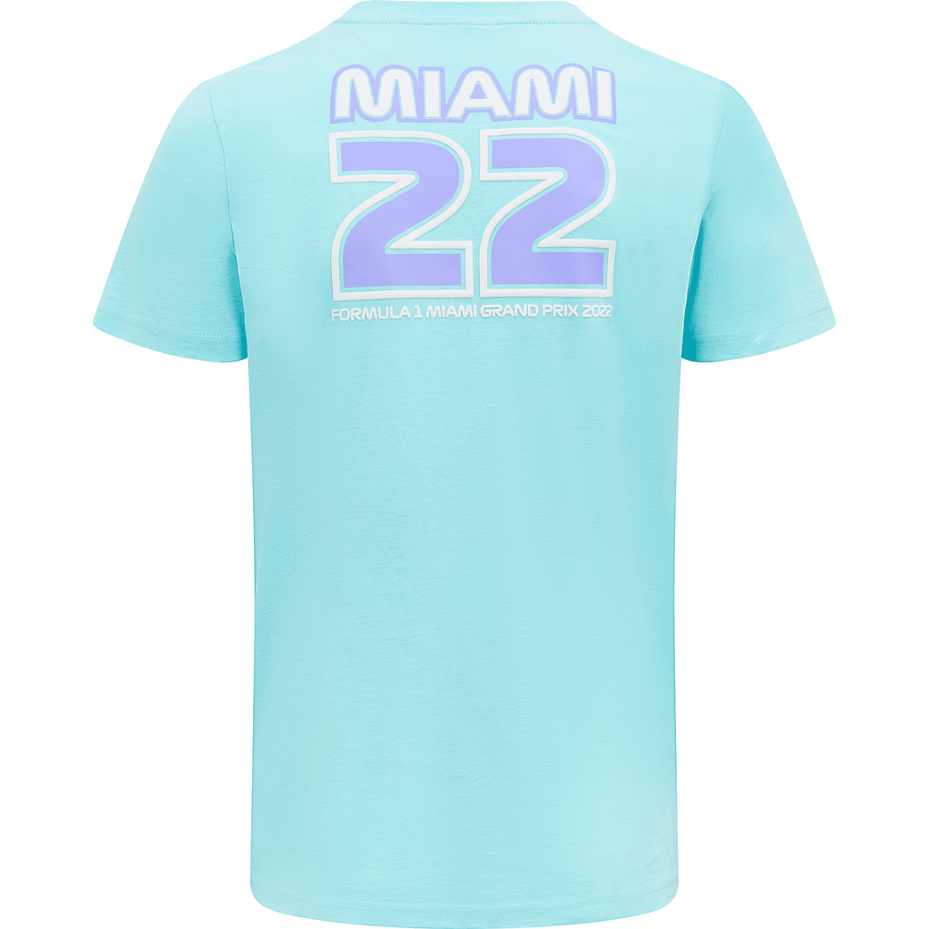 Formula 1 Tech Collection F1 Miami GP kids Pastel T-Shirt- Pink/Baby Blue T-shirts Powder Blue