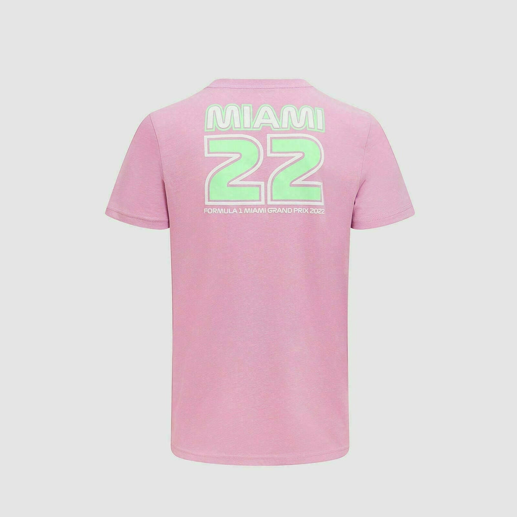 Formula 1 Tech Collection F1 Miami GP kids Pastel T-Shirt- Pink/Baby Blue T-shirts Light Gray
